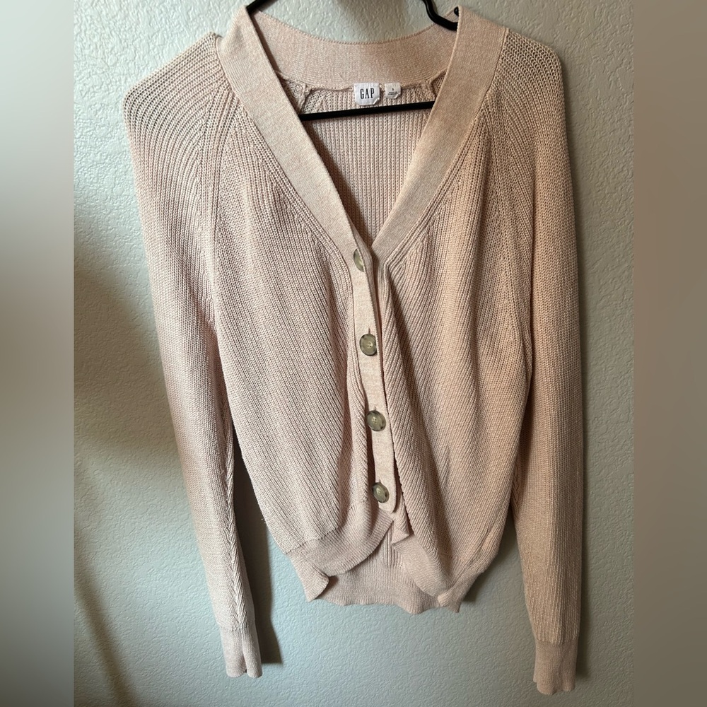Gap Oversized Knit Cardigan, Size Small in Light Pink